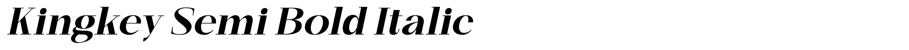 Kingkey Semi Bold Italic